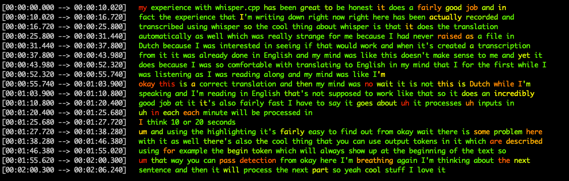 Using whisper to transcribe